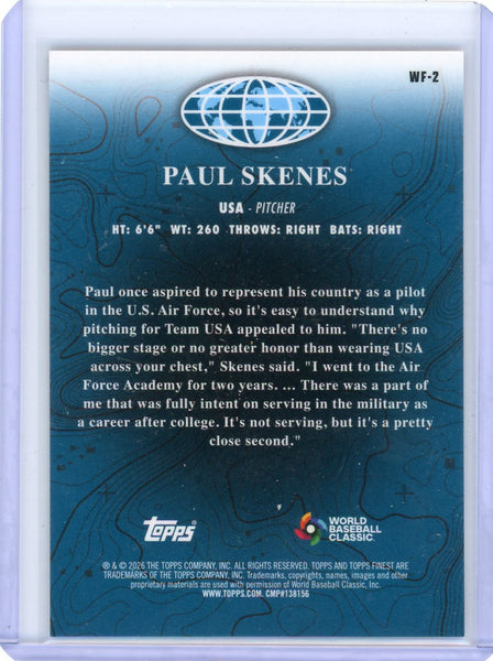 Paul Skenes - 2026 Topps Finest World's Finest Orange Refractor 20/25