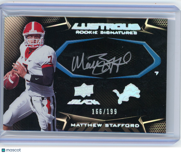 Matthew Stafford - 2009 Upper Deck UD Black Lustrous Rookie Signatures 166/199