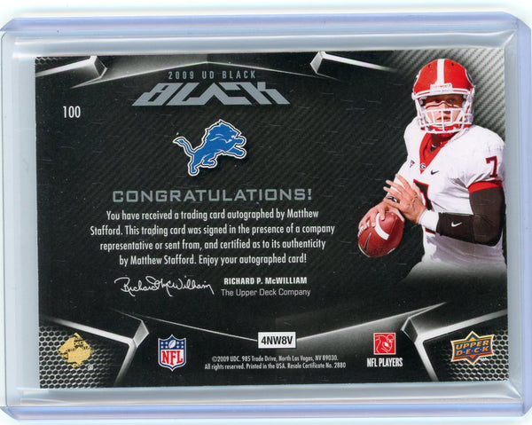 Matthew Stafford - 2009 Upper Deck UD Black Lustrous Rookie Signatures 166/199