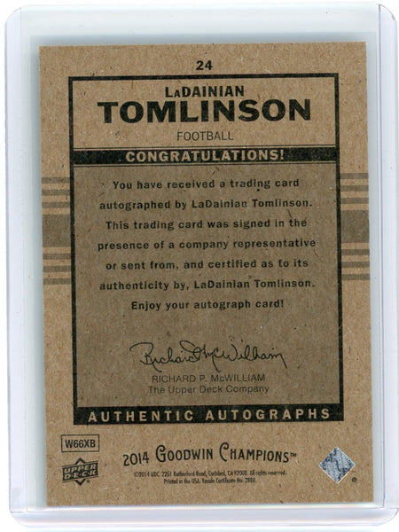 LaDainian Tomlinson - 2014 Upper Deck Goodwin Champions Goudey Auto #24