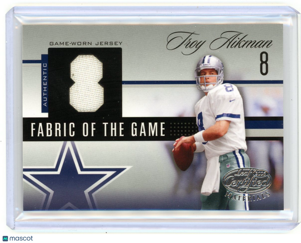 Troy Aikman 2006 Leaf Certified Materials Fabric of the Game Jersey 6/8 FOTG-48