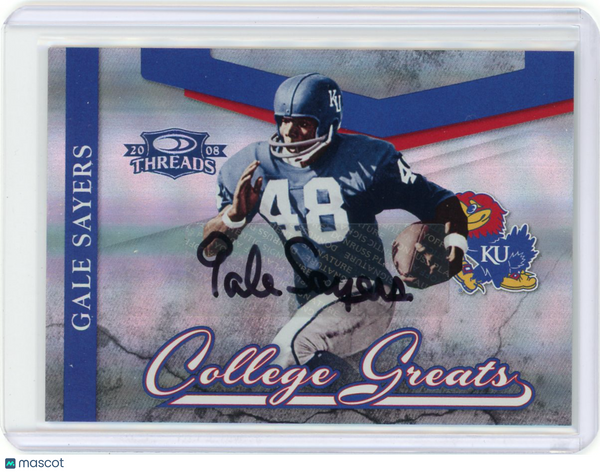 Gale Sayers - 2008 Donruss Threads College Greats Auto 28/50 CG-3