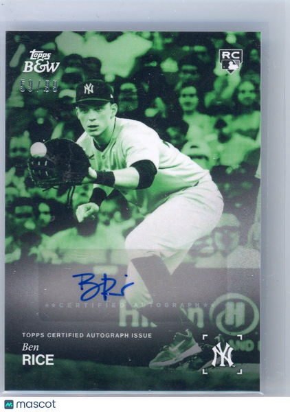 Ben Rice - 2025 Topps Black & White Green RC 59/99