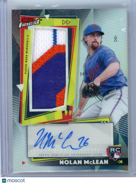 Nolan McLean - 2026 Topps Finest Player-Worn Memorabilia RC