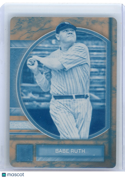 Babe Ruth - 2025 Topps Museum Collection Cyan Printing Plate
