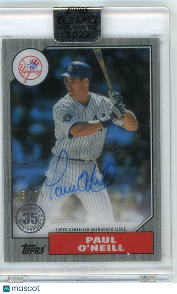 Paul O'Neill - 2022 Topps Clearly Authentic 68/75