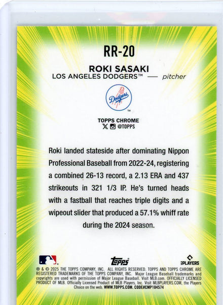 Roki Sasaki - 2025 Topps Chrome RC