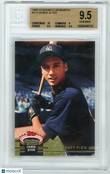 Derek Jeter - 1993 Stadium Club Murphy BGS 9.5