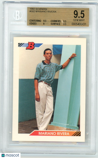 Mariano Rivera - 1992 Bowman BGS 9.5