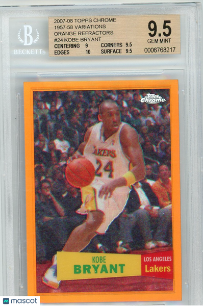 Kobe Bryant - 2007 Topps Chrome 1957 Variations Refractors Orange BGS 9.5 /199