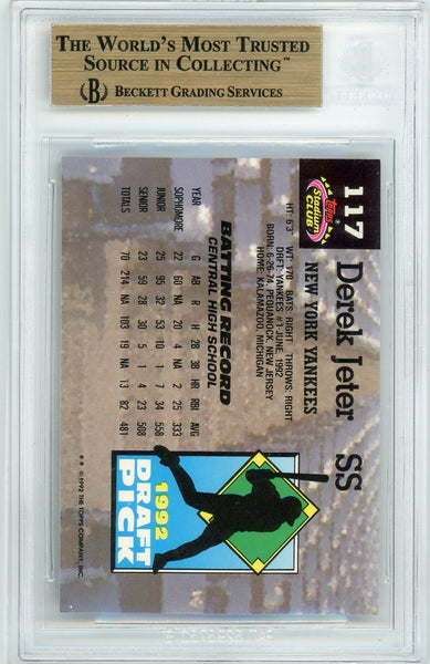 Derek Jeter - 1993 Stadium Club Murphy BGS 9.5