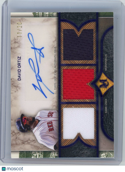 David Ortiz - 2025 Topps Museum Collection Triple Relic Memorabilia 11/20
