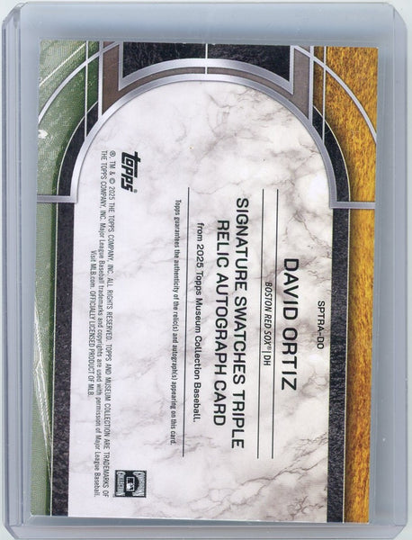 David Ortiz - 2025 Topps Museum Collection Triple Relic Memorabilia 11/20