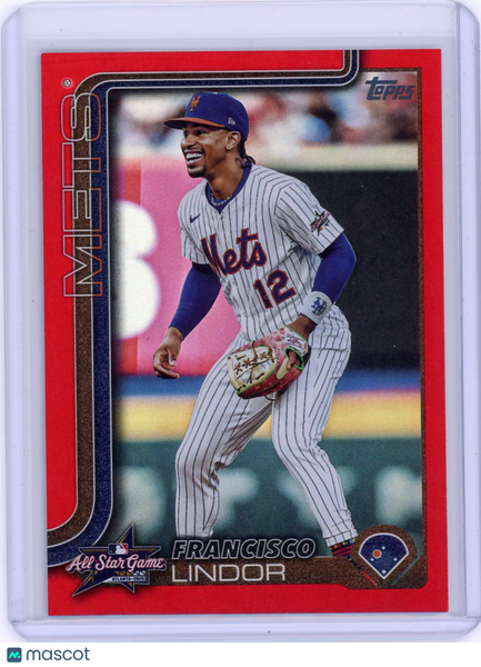 Francisco Lindor - 2025 Topps Update Series Red All Star ASG-17 5/5