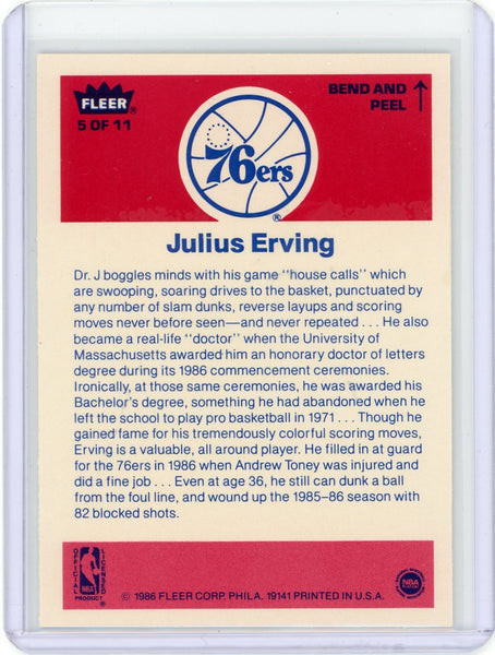Julius Erving - 1986 Fleer Sticker #5