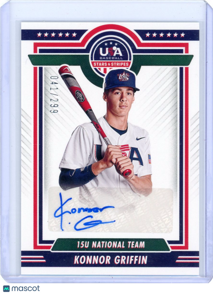 Konnor Griffin - 2022 Panini USA Baseball Stars & Stripes Auto /299