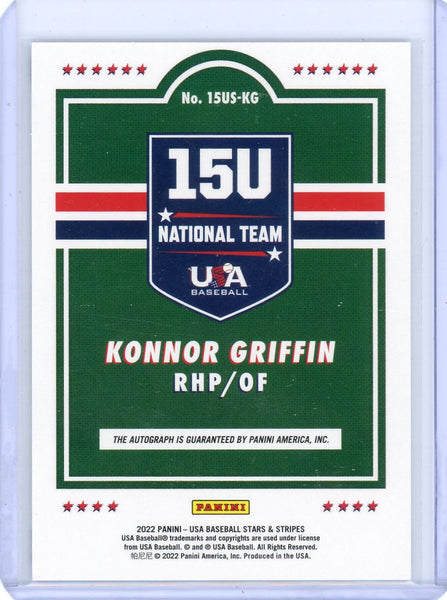 Konnor Griffin - 2022 Panini USA Baseball Stars & Stripes Auto /299