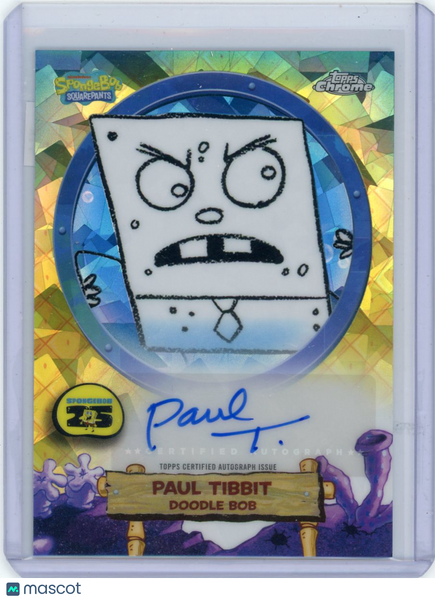 2025 Topps Chrome SpongeBob Doodle Bob Paul Tibbitt Auto Sapphire #SA-DO