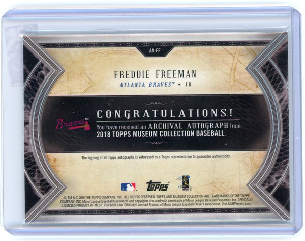 Freddie Freeman - 2018 Topps Museum Collection 272/299 Auto Archival