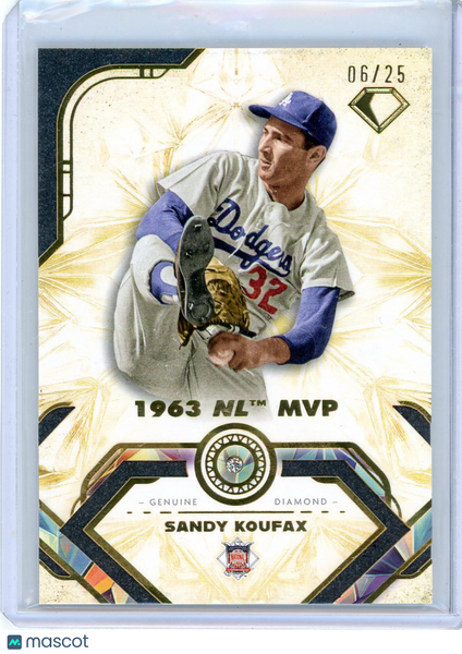 Sandy Koufax - 2025 Topps Definitive Collection 06/25 Genuine Diamond
