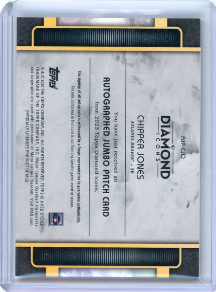 Chipper Jones - 2023 Topps Diamond Icons Patch 25/25 Memorabilia