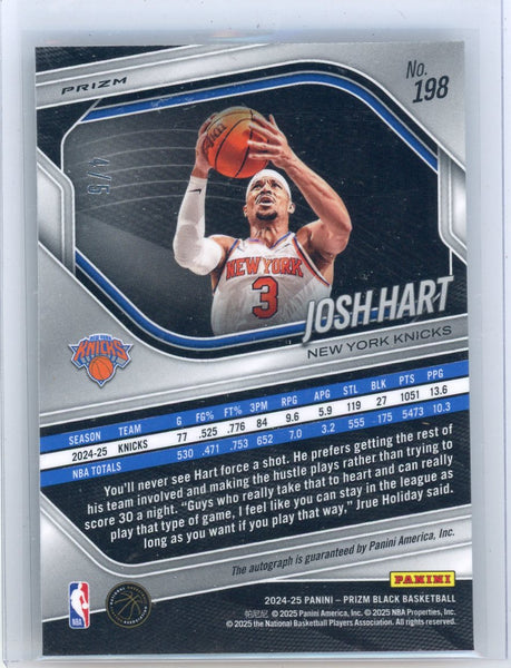 Josh Hart - 2025 Panini Prizm Black Gold Vinyl Prizm 4/5