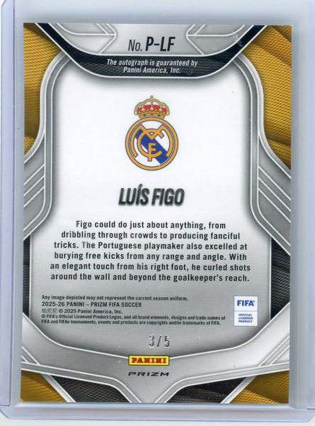 Luís Figo - 2025 Panini Prizm FIFA Soccer Gold 3/5