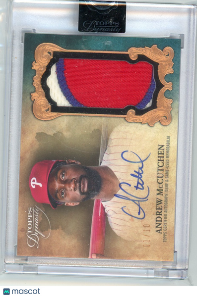 Andrew McCutchen - 2019 Topps Dynasty Autograph Patch 01/10 Memorabilia