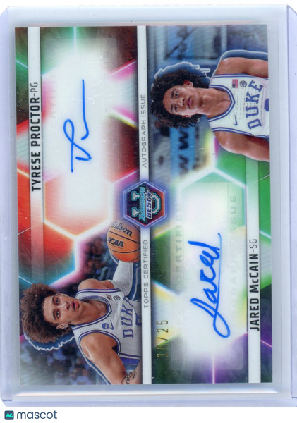 Tyrese Proctor Jared McCain - 2024 Bowman University's Best Topps 16/25