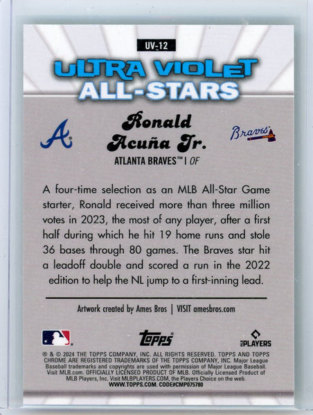 Ronald Acuña Jr. - 2024 Topps Chrome Ultra Violet All-Stars