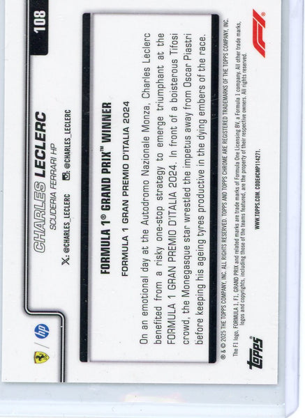 Charles Leclerc - 2025 Topps Chrome Formula 1 Black 75th 10/75