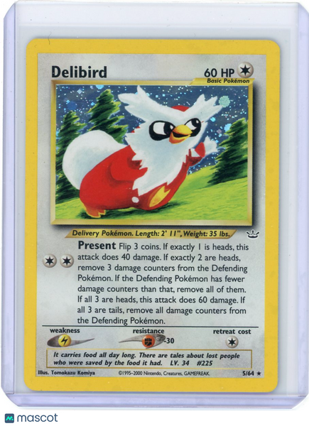 2001 Neo Revelation Delibird Holo Rare #5/64