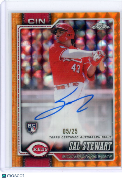 Sal Stewart - 2026 Topps Chrome Orange Geometric Rookie Auto /25