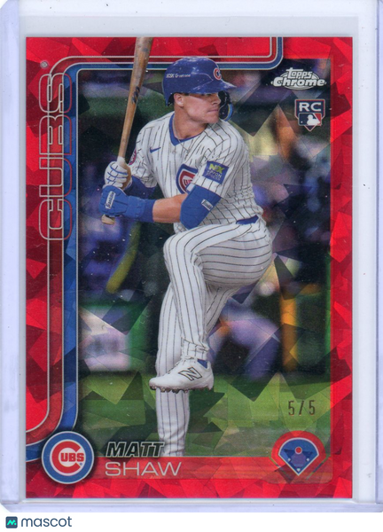 Matt Shaw - 2025 Topps Chrome Sapphire Red Rookie 5/5 #219