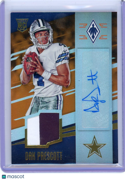 Dak Prescott - 2016 Panini Phoenix Rookie Patch Auto Jersey Number 4/99