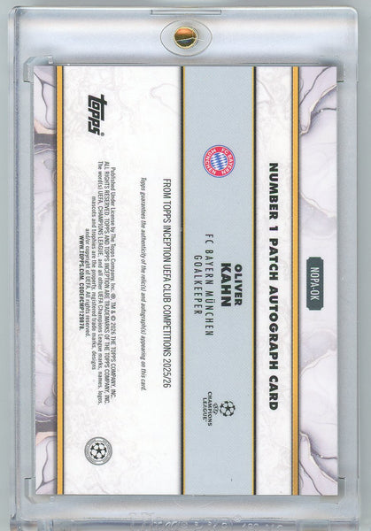 Oliver Kahn - 2026 Topps Inception Match Worn Patch Auto /5