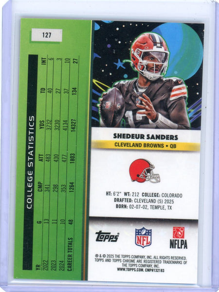 Shedeur Sanders - 2025 Topps Chrome Cosmic Black 2/10