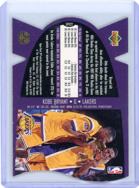 Kobe Bryant - 1997 Upper Deck SPx Die-Cut #22