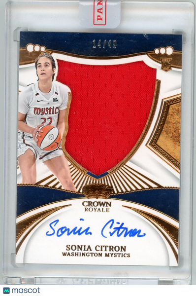 Sonia Citron - 2025 Panini Crown Royale Auto 14/49 Rookie Silhouette Relic