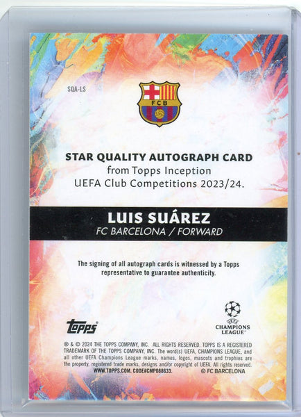 Luis Suárez - 2024 Topps Inception UEFA Club Competitions Pink Auto 57/75