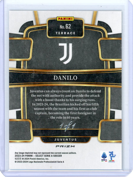 Danilo - 2024 Panini Select Serie A Terrace Black 1/1