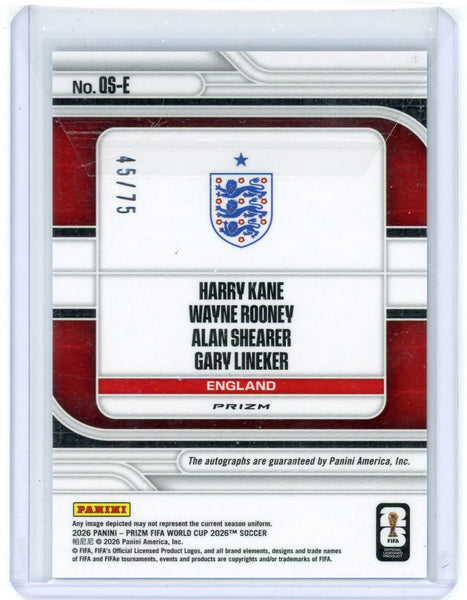 Harry Kane Wayne Rooney Gary Lineker Alan Shearer - 2026  Prizm FIFA WC 45/75