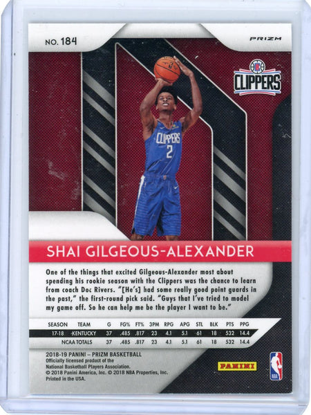 Shai Gilgeous-Alexander - 2018 Panini Prizm Hyper Rookie