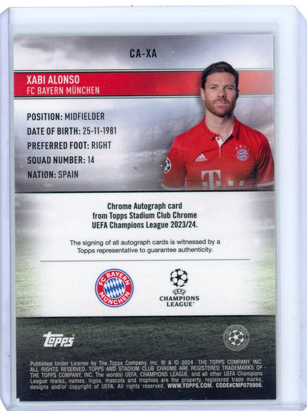 Xabi Alonso - 2024 Topps Stadium Club Chrome UEFA Champions League Auto 06/10