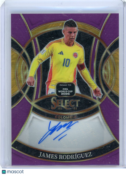 James Rodríguez - 2026 Panini Select Road to FIFA WC 2026 Purple auto 01/99