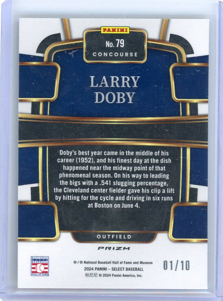Larry Doby - 2024 Panini Select Baseball Gold Prizm 01/10