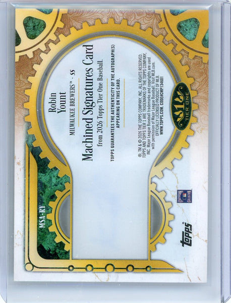 Robin Yount - 2026 Topps Tier One Auto 12/99