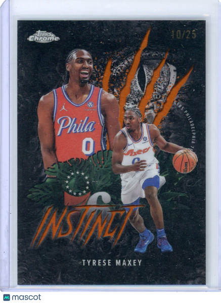 Tyrese Maxey - 2025 Topps Chrome Instinct Orange 10/25