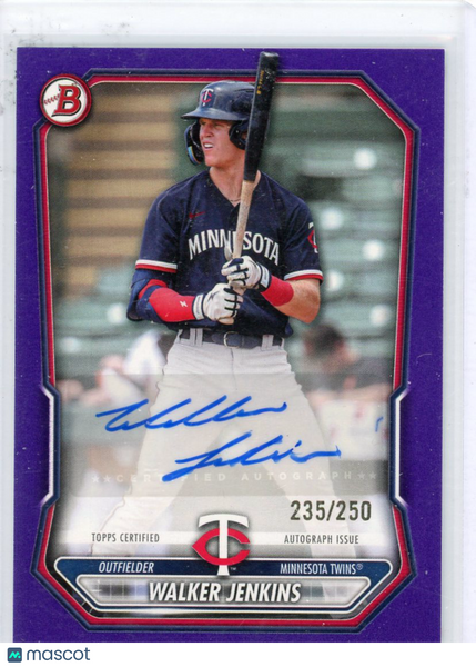 Walker Jenkins - 2024 Bowman Baseball Topps Purple Auto 235/250