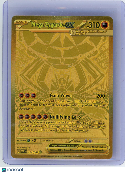 2026 Mega Evolution – Perfect Order Mega Zygarde EX Gold Secret Rare UR #124/88
